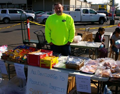 The concession stand to raise funds for People With Disabilities in Puyallup, Washington.