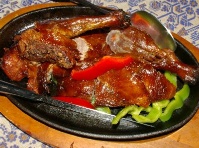 A crispy duck dinner in Puyallup, Washington.