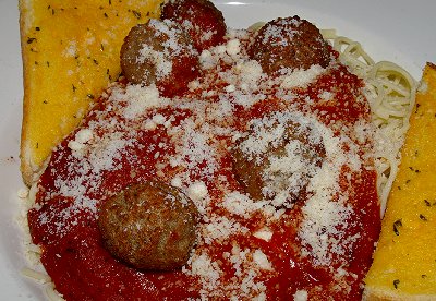 The spaghetti and meatballs in Puyallup, Washington.