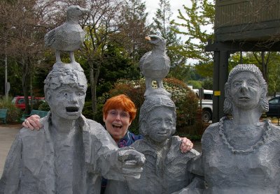 The front of Seeing Whales by Richard Beyer in Edmonds, Washington.