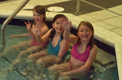 Children at play in the indoors pool at the Fairfield Inn & Suites in Puyallup, Washington.