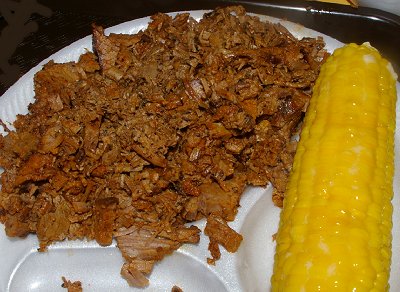 Barbecued brisket in Renton, Washington.