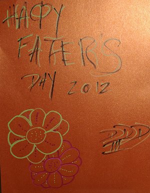 My Fathers Day card from son Del.