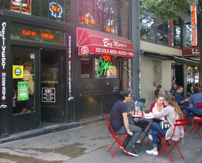 Pizza in between productions at the Seattle Fringe Festival in Seattle, Washington - Image.